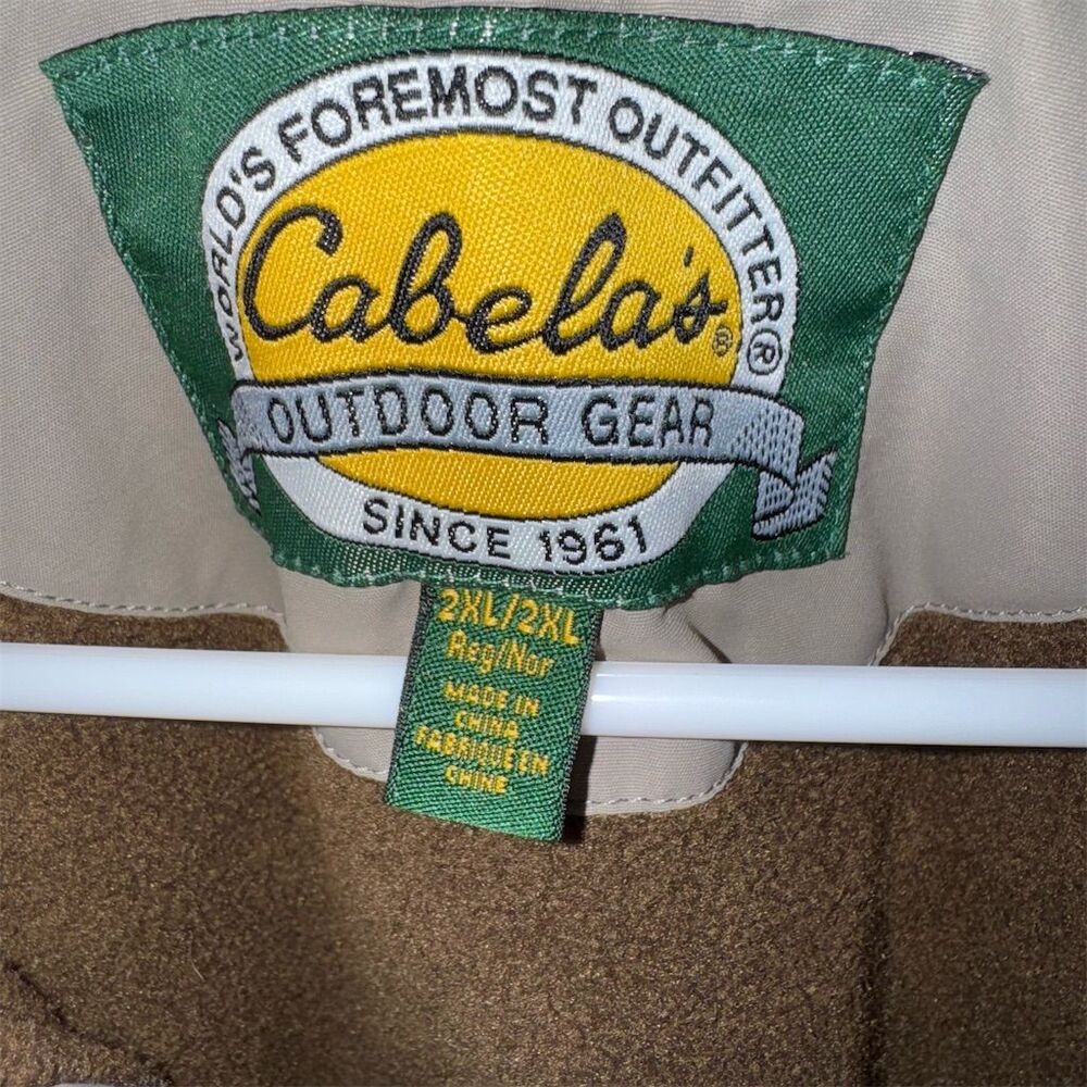 Cabela's Men's 2XL Tan Fleece Lined Jacket Vintage Full Zip - Picture 2 of 9